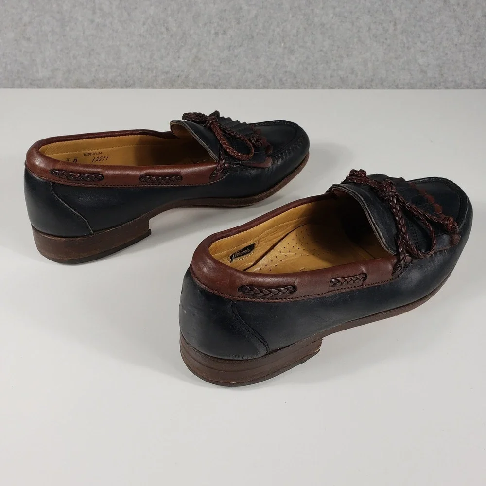 Allen Edmonds Mens‎ Loafers 7 D Black Leather Tassel Dress Shoes Business Casual